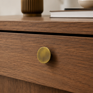 AK Brass Premium Solid Brass Antique Round Cabinet <b>Knob</b> Modern Design Handmade for Kitchen <b>Dresser</b> Bedroom - Product Image 1