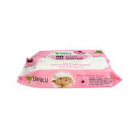 Lingettes pour bébé YUNIKU, 60 lingettes, qualité supérieure, ingrédients doux, formule à base d'eau pure, non parfumées, non tissées, taille 15x20 cm