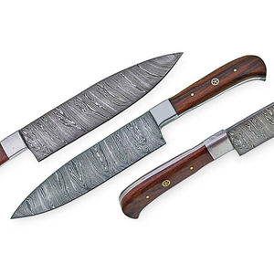 Cuchillos de Chef de Acero de Damasco con Alto Contenido de Carbono, Esenciales para la Cocina, Cuchillos de Chef de Acero de Damasco Afilados como una Navaja, Multiusos - Product Image 4
