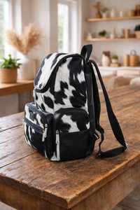 Luxury Hair On Leather Backpack Handmade Cowhide School <b>Bag</b> Fashion Travel Backpack for Women Men Premium Quality LHBP-0054 - Product Image 2