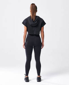 Vente en gros étiquette personnalisée boutons coton lourd femmes surdimensionné Offset sweat à capuche imprimé décontracté solide tricoté sweats à capuche pour femme - Product Image 2