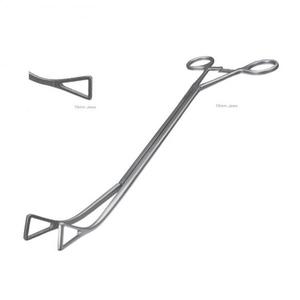 Abrazadera curva izquierda VATS Duval con mordazas triangulares dentadas, eje de 10 mm, trinquete de 15 mm, longitud de trabajo de 23,5 cm, longitud total de 34 cm - ZETOMEDPRO - Product Image 3