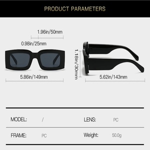 3402 New Arrival Fashion Personality Custom logo Design Small square Frame Vintage Women Men <b>Sunglasses</b> - Product Image 3
