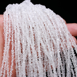 ลูกปัดหินควอตซ์ธรรมชาติขนาด3-3.5มม. เม็ดเพชรเฮอร์คิเมอร์ใส - Product Image 3