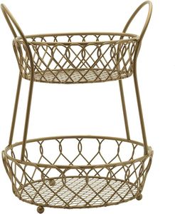 Corbeille à fruits décorative en fer de qualité supérieure, personnalisable, pour le comptoir de cuisine, le rangement des fruits et la présentation sur la table à manger - Product Image 4