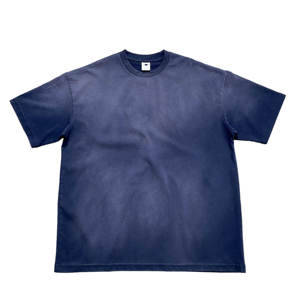 เสื้อยืดแขนสั้นทรงโอเวอร์ไซส์สไตล์วินเทจสำหรับผู้ชาย พิมพ์โลโก้ได้ตามต้องการ ขายดี เป็นมิตรต่อสิ่งแวดล้อม ระบายอากาศได้ดี ผลิตจากผ้าฝ้ายแท้ 100% สีพื้น - Product Image 1