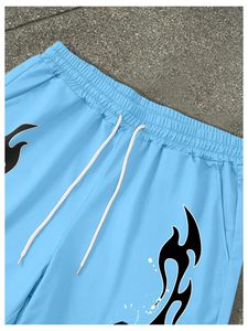 Ensemble tendance pour homme : T-shirt et short personnalisés en coton écologique, imprimé graphique, style streetwear, 2 pièces - Product Image 4