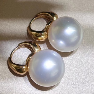 Nouvelles boucles d'oreilles en perles naturelles de 10 à 11 mm pour le printemps/été, brillance impeccable, comparable à l'argent australien 925, collection Ice Queen - Product Image 2