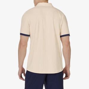 <b>Men's</b> Navy Blue Tennis T-<b>Shirt</b> Short Sleeve Crew Neck Moisture Wicking Polyester Solid Color Left Sleeve Logo - Product Image 6