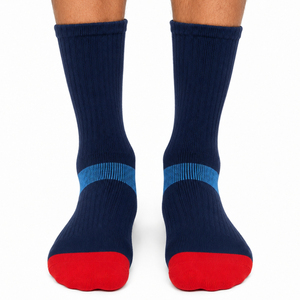 Nouvelles chaussettes de compression pour hommes avec logo personnalisé sur le bord, de haute qualité, en spandex/coton, séchage rapide, respirantes, écologiques, chaussettes de sport - Product Image 3