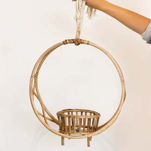 Wholesale rattan flower pots garden pot planter hanging <b>plant</b> holder <b>basket</b> decorative planters - Product Image 2