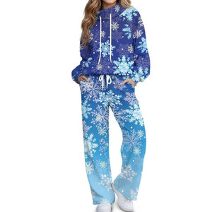 Fabricante OEM de Conjuntos Deportivos Estampados para Mujer, Venta al Por Mayor Directa de Fábrica, Conjunto de Dos Piezas Estampado para Mujer - Product Image 1