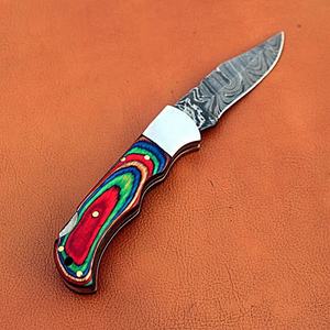 Cuchillo de Bolsillo Multifuncional Jexmoo OEM, Hecho a Mano, de Acero de Damasco de Grado Industrial, de 7 Pulgadas, con Funda de Cuero, Regalo de Aniversario - Product Image 5