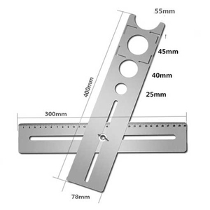 Regla de medición de grado industrial, regla de acero inoxidable para azulejos, herramienta de posicionamiento de orificios para azulejos, regla personalizada OEM ODM - Product Image 5