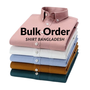 Chemise Oxford en coton coupe ajustée grande taille XL pour hommes, respirante, manches longues, décontractée, été, travail et imprimés formels personnalisables - Product Image 1