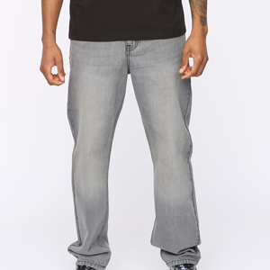 Jeans de Mezclilla para Hombre, Corte Recto, Cintura Alta, Lavado Arena, Ajuste Regular, Estilo Casual de Algodón, Temporada de Primavera - Product Image 6