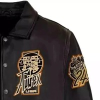 Blouson aviateur noir en cuir véritable pour homme, style classique américain, cadeau pour lui et cadeau pour papa.