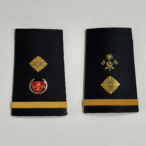 Custom High Quality Shoulder <b>Badge</b> Epaulets with Enamel Plating Lace Rhinestones for Airline Security Staff Uniforms - Product Image 5