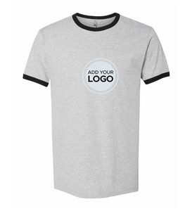 เสื้อยืดคอกลมแขนสั้นเนคเลเวล 100% ผ้าฝ้ายซูพิมา สีแดง/ขาว เสื้อยืดแขนสั้นแบบริงเกอร์ - Product Image 3