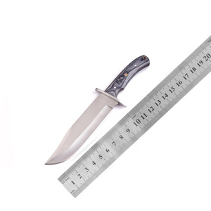 High Quality OEM Customized Fixed Blade Bowie Knife Outdoor Camping Hunting Knives D2 Steel Wood Handle Sheath Tactical Knife - Product Image 6