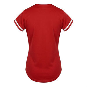 เสื้อเบสบอลผู้หญิงแบบสลิมฟิต ปักโลโก้ได้ตามต้องการ ชุดซอฟต์บอลติดกระดุมเต็มตัว เสื้อทีม ระบายอากาศได้ดี ผลิตจากโพลีเอสเตอร์ เสื้อผ้ากีฬา สตรีทแวร์ - Product Image 3