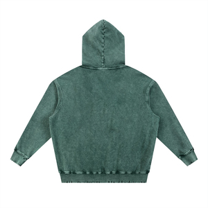 Sudadera con Capucha Oversize de Algodón 100% French Terry de 450 g/m² con Efecto Degradado y Lavado Ácido, Estilo Vintage, Nueva Colección 2026 - Product Image 4