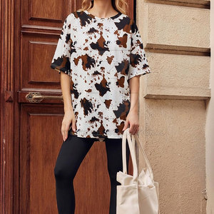 T-shirts classiques à col rond pour femmes, surdimensionnés, 100% coton, décontractés, coupe ample, légers, élégants, vêtements de mode d'été - Product Image 6