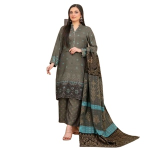 Salwar Kameez pakistanais de marque pour filles broderie prêt-à-porter costumes indiens cousus vente entière de vêtements pakistanais - Product Image 1