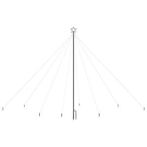 Sapin de Noël LED de 3,6 m (12 pieds) blanc chaud, en plastique et métal, élégant, décoration de Noël de 3,6 m (12 pieds) - Product Image 3