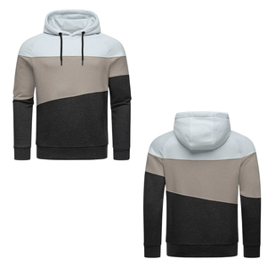 <b>Mens</b> Color Block Hoodie Casual Pullover Hooded Sweatshirt Soft Fleece Relaxed Fit Street Fashion <b>Top</b> Custom Plain <b>Long</b> <b>Sleeve</b> - Product Image 6