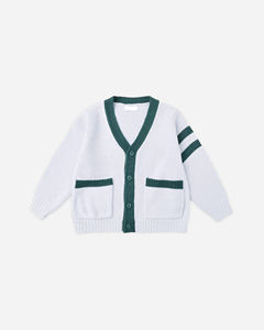 Cardigan en laine pour homme, style coréen preppy, couleur unie, avec logo personnalisé, boutonné, à manches longues, tricoté - Product Image 6