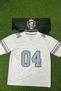 Maillot de football pour supporter avec nom et numéro de l'équipe, impression sublimée, col en V, manches courtes, maille respirante pour homme - Product Image 6