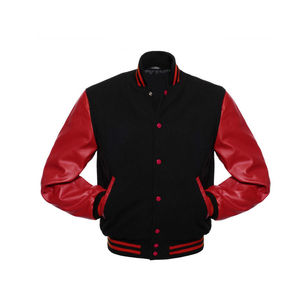 Nueva Chaqueta Varsity de Invierno para Hombre de Marca Privada con Cuello Alto, Bordado Personalizado, Cuero Genuino de Alta Calidad 2025 - Product Image 3