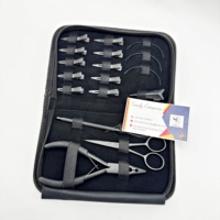 Kit d'outils pour extensions de cheveux en acier inoxydable de qualité supérieure, couleur personnalisée, marque privée, haute qualité, usage professionnel commercial, Somofy