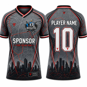 Nueva Camiseta de Fútbol de Primera Calidad, Impresa, de Manga Corta, Malla de Poliéster de Secado Rápido, Uniforme con Nombre y Número Personalizados - Product Image 1