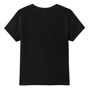 T-shirt graphique personnalisé noir pour femme, col rond, manches courtes, haut décontracté - Product Image 2