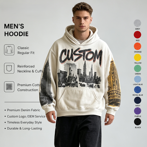 Factory Direct Custom Cotton Fleece Hoodie Minimalist Oversized Hoodie Low MOQ Wholesale - Product Image 5