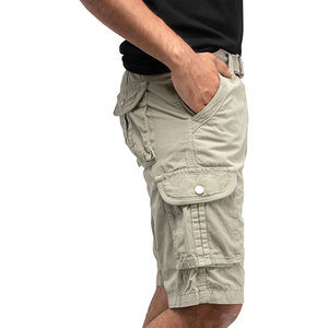 Men's Casual Cargo Shorts 100% Cotton Blend <b>Material</b> Knee Length Mid Waist Knitted Plus Size Quick Dry Summer Wear - Product Image 3
