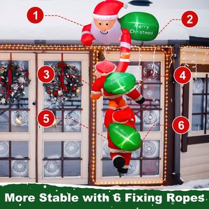 Babbo Natale Gonfiabile da 2,4 Metri con 6 Luci LED Notturne, Gonfiaggio Rapido, 4 Ventole, Decorazioni da Esterno per Giardino - Product Image 2