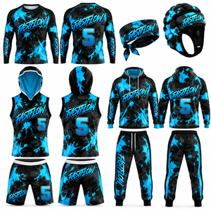Maillots de football américain 7v7, uniformes 100% polyester, maille respirante, séchage rapide, logo d'équipe personnalisé, col rond, manches courtes, unisexe - Product Image 6