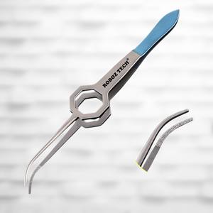 Pince de transplantation capillaire pour la pose de cheveux, la repousse des racines et la transplantation de follicules capillaires fins, plateforme sans dents - Product Image 3