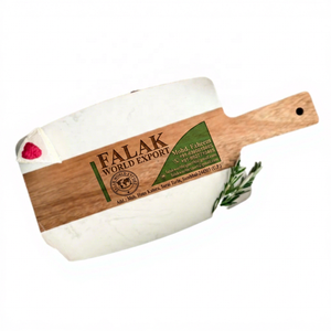 Planche à fromage et charcuterie rectangulaire en marbre et bois d'acacia FALAK WORLD EXPORT FWE-002, épaisseur 1,3 cm, durable, passe au lave-vaisselle - Product Image 1
