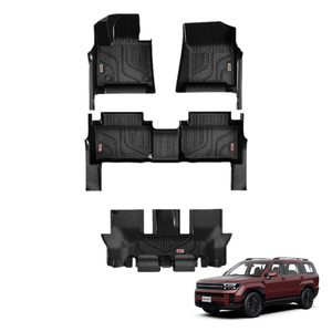 Alfombrillas de TPE para Hyundai SantaFe 2024 + 7 plazas personalizadas para todo tipo de clima inodoro antideslizante alta calidad Premium hecho en Vietnam - Product Image 1