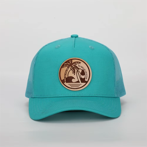 Gorras Trucker Snapback de Malla de Algodón Estilo Vintage con Logotipo de Parche de Cuero de Alta Calidad para Hombre, Personalizadas OEM al por Mayor - Product Image 3