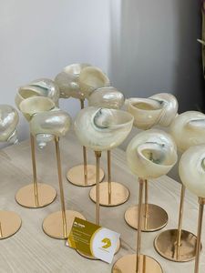 Handmade Crystal Glass Shell Sculpture on Stand Classic Decor Gift Portable Dishwasher Safe Wine Party Gift <b>Box</b> Packaging - Product Image 5