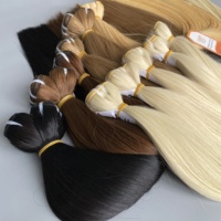 Extensions de Cheveux Humains Remy Vietnamiens Blond Clair, Tissage en Paquets, Qualité Supérieure Grade 12A, Sans Nœuds