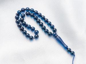 Perles de prière islamiques en résine de qualité supérieure (Tasbih/Misbaha) faites à la main, en forme de hibou, thème ange, légères, Dhikr spirituel musulman - Product Image 3