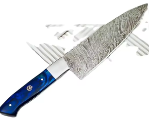 Couteau de Chef Premium LEGACY BLADES en Acier Damas, Tranchant comme un Rasoir, Manche en Bois, Conception Ambidextre, Compatible Lave-Vaisselle, Vente Directe Usine - Product Image 2