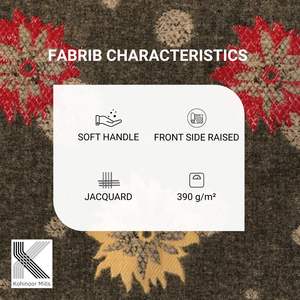 Tissu Jacquard 100% Coton 390 g/m² Coton BCI Tissé Doux et Texturé Écologique Tissu Lourd pour Vêtements (Vestes et Manteaux) - Product Image 3