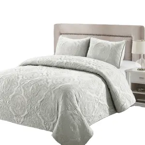 Conjunto de lençol para cama, conjunto com edredon e cobertura para cama de algodão